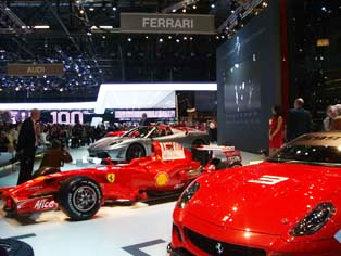 Ferrariのプレス発表風景