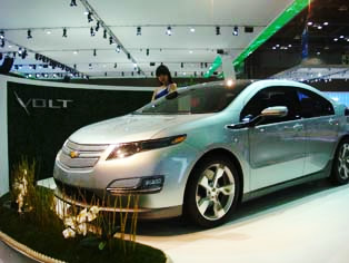 GM大宇 電気自動車GM Voltも展示された