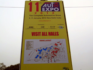 Auto Expo 2012会場案内図